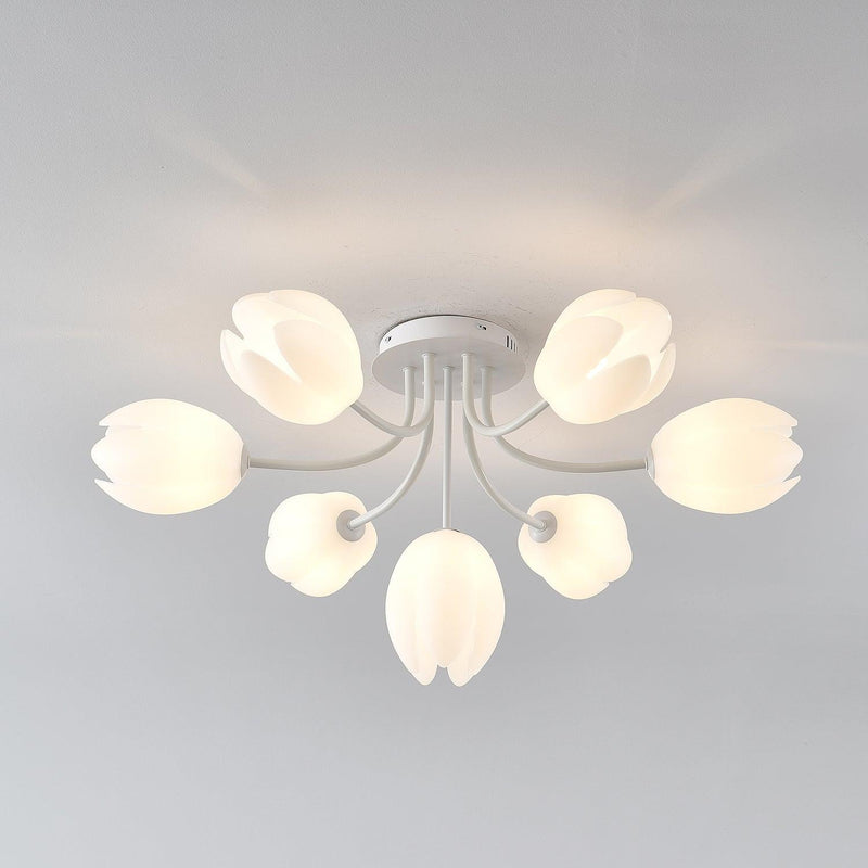 White Tulip Ceiling Light