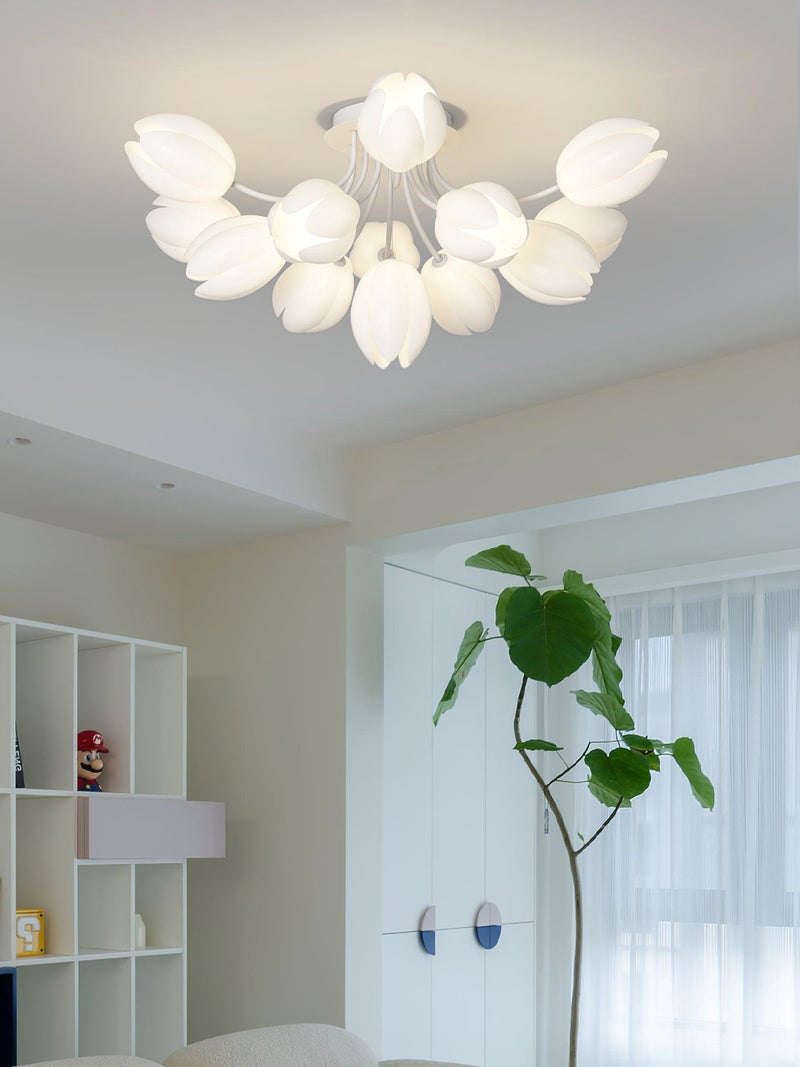 White Tulip Ceiling Light