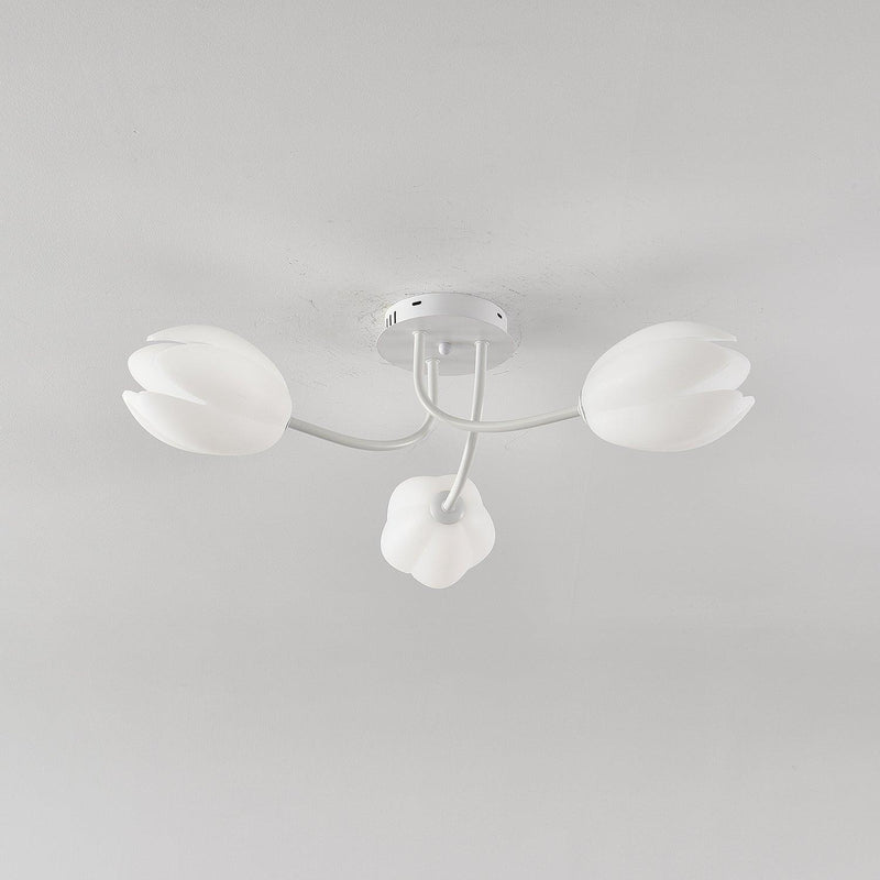 White Tulip Ceiling Light