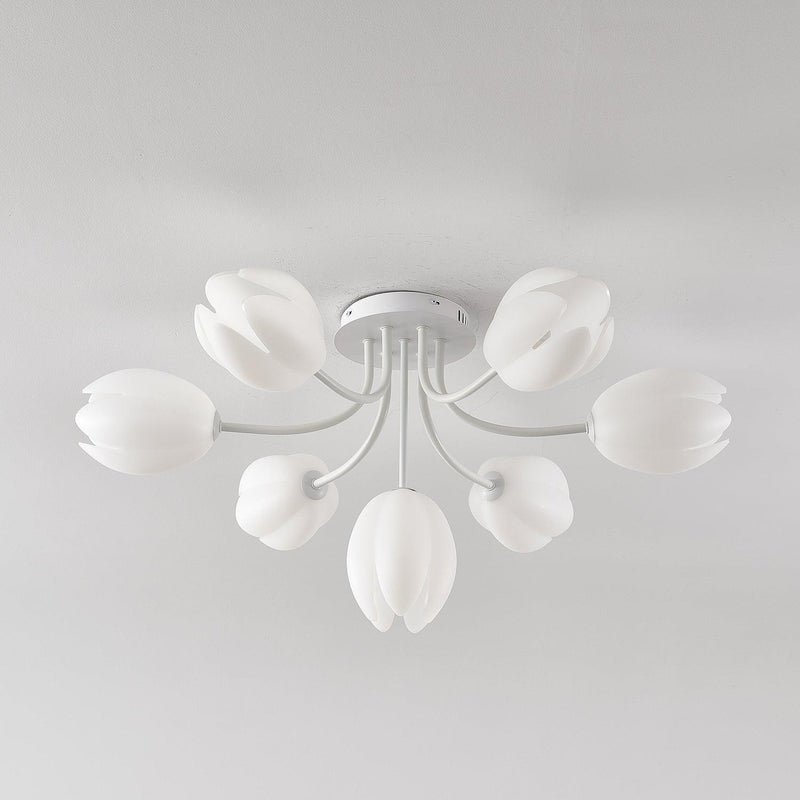 White Tulip Ceiling Light