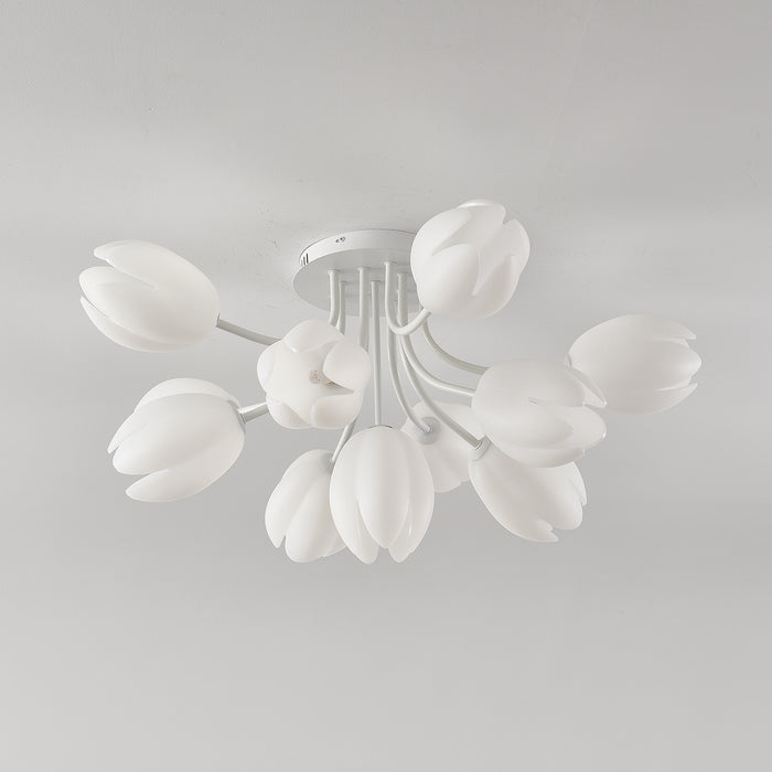 White Tulip Ceiling Light