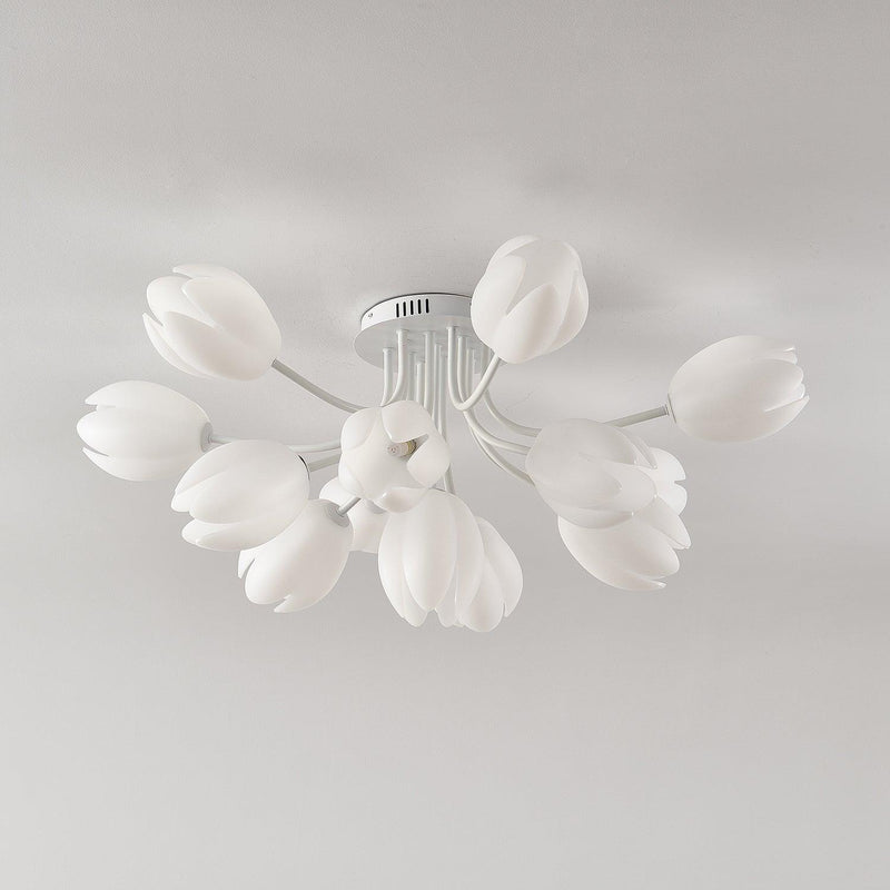 White Tulip Ceiling Light