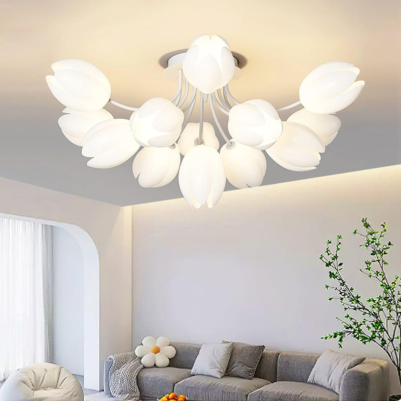 White Tulip Ceiling Light