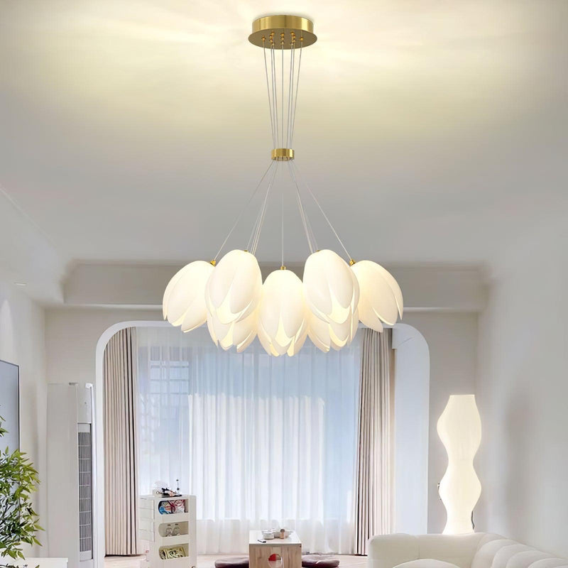White Tulip Chandelier