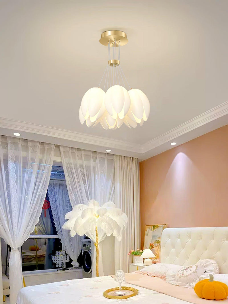 White Tulip Chandelier