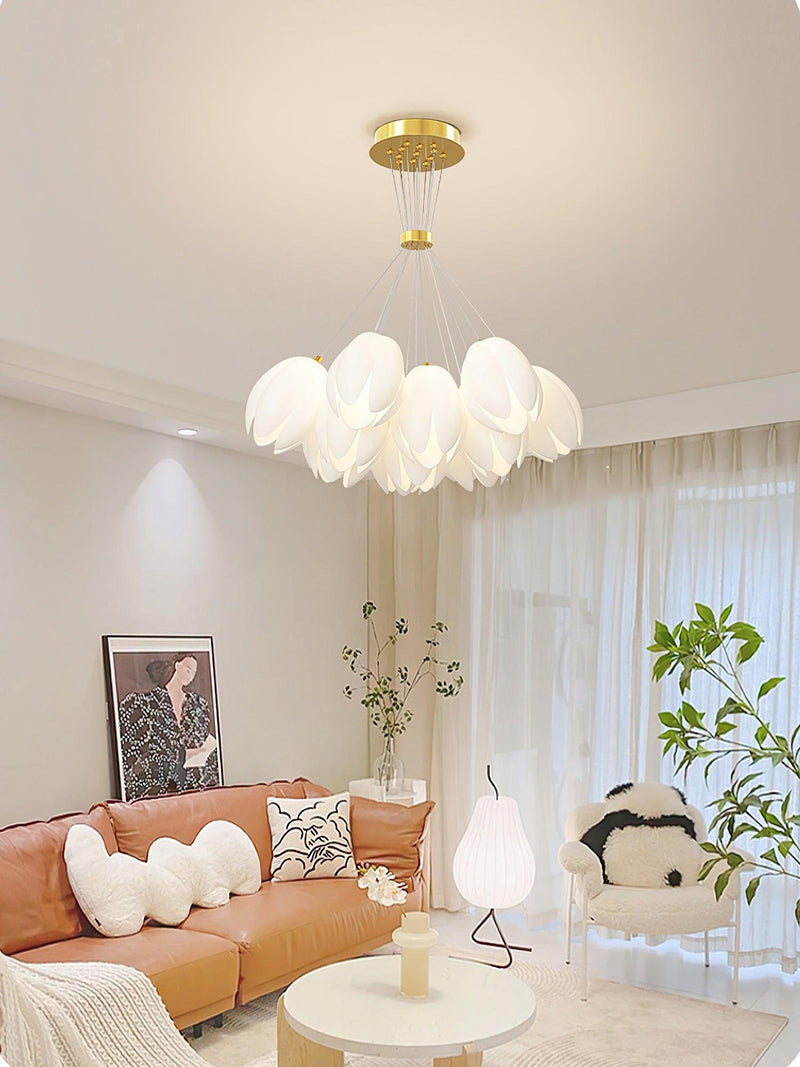 White Tulip Chandelier