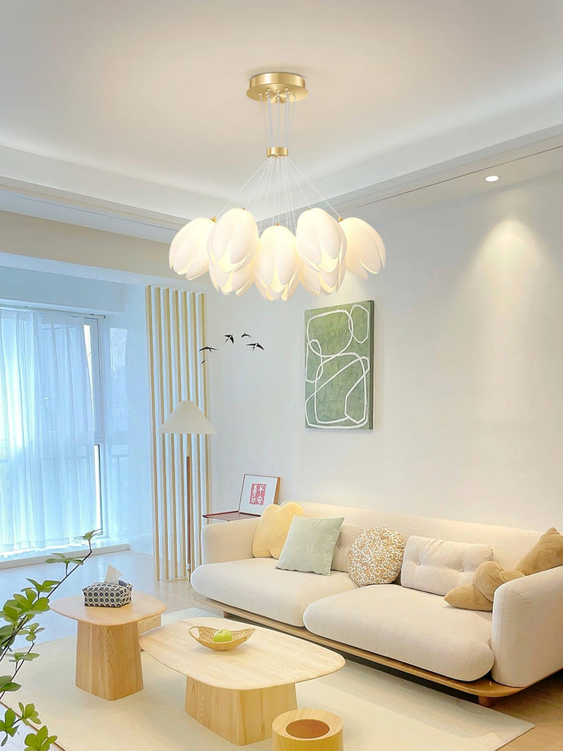 White Tulip Chandelier