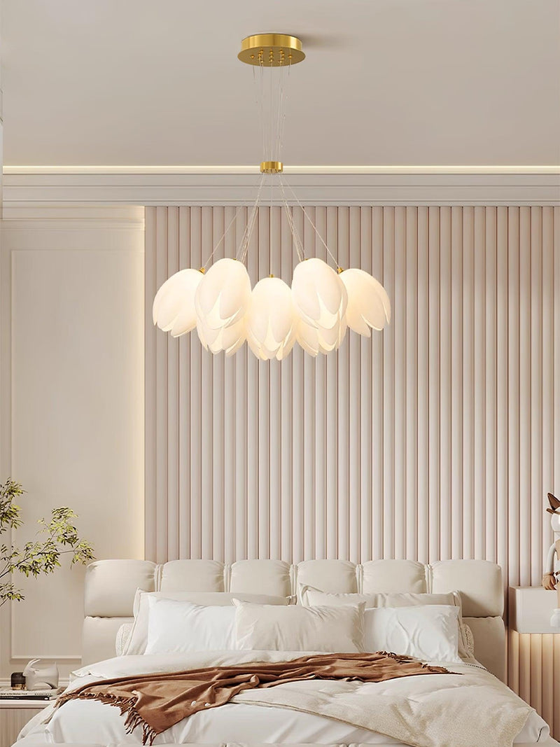 White Tulip Chandelier