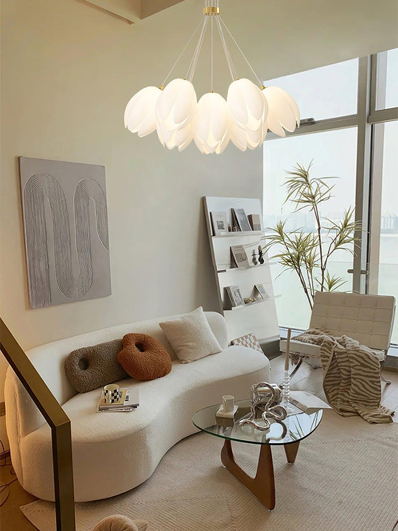 White Tulip Chandelier