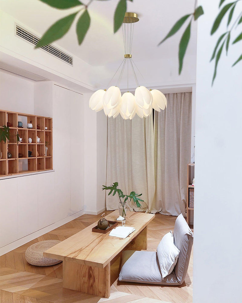 White Tulip Chandelier