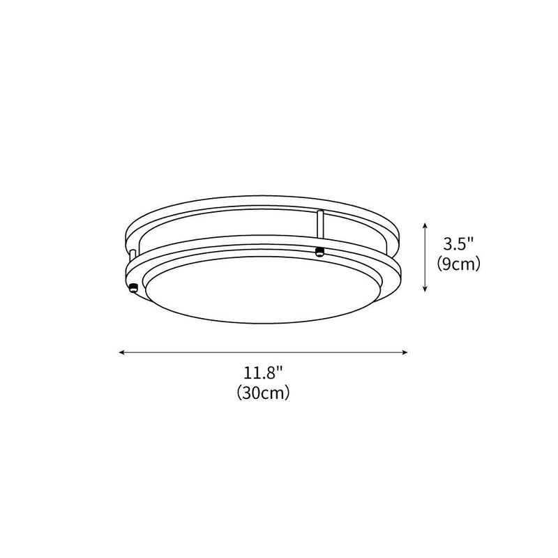 Whittier Natural Brass Flush Ceiling Light