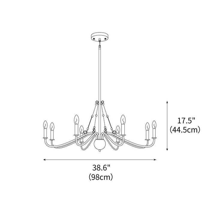 Windsor Candle Chandelier 38.6"