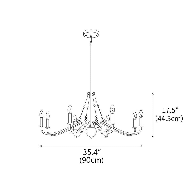 Windsor Candle Chandelier 38.6"