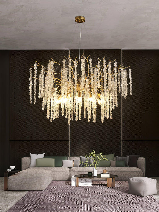 Wisteria Flower Crystal Chandelier