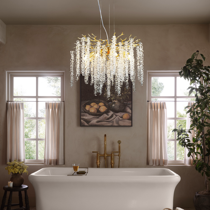 Wisteria Flower Crystal Chandelier