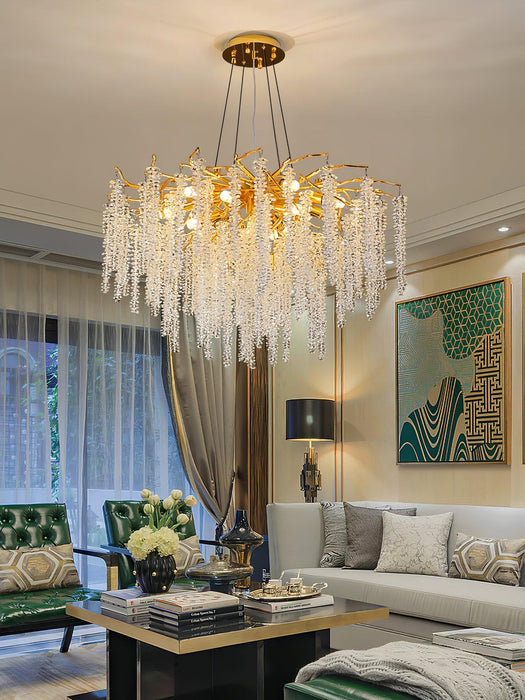 Wisteria Flower Crystal Chandelier