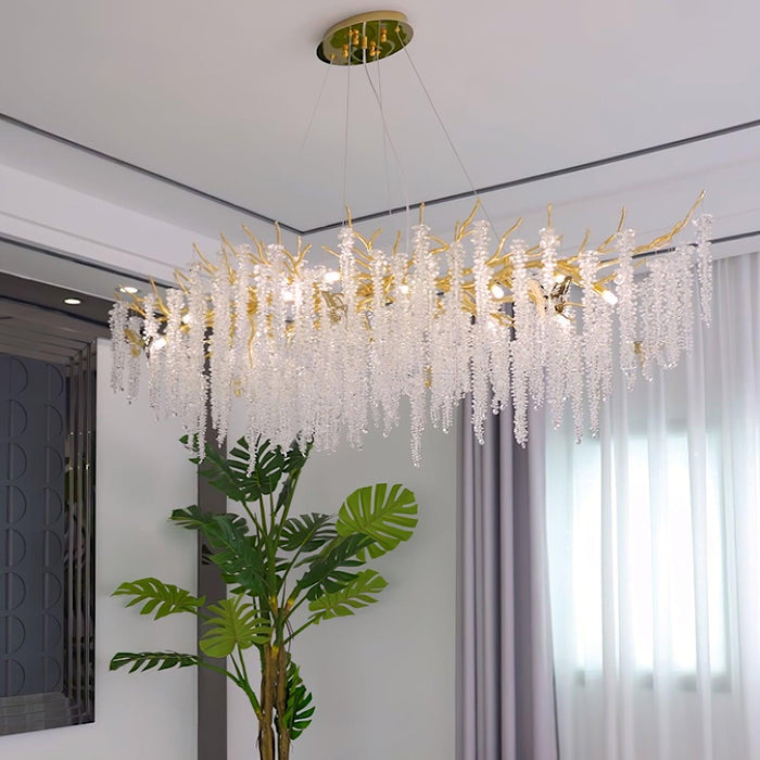 Wisteria Flower Crystal Chandelier