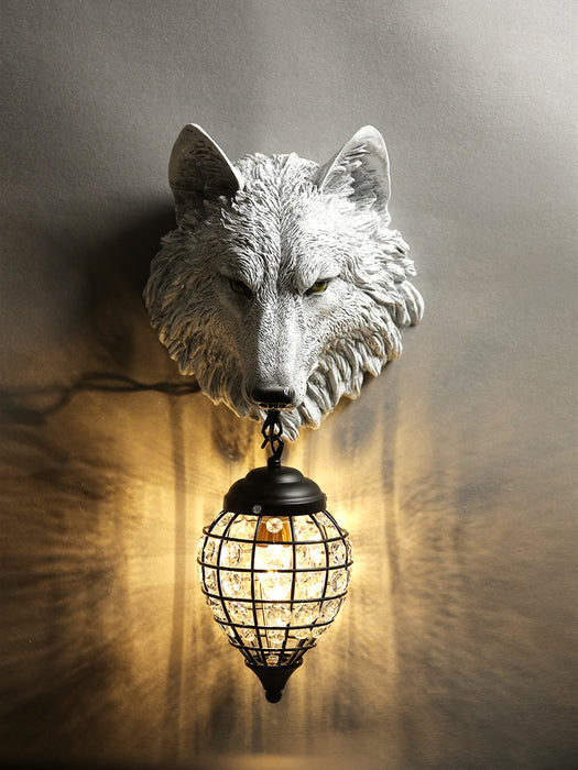Wolf Head Wall Lamp 10.6"