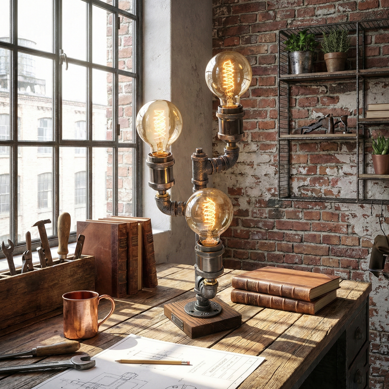 Wood Edison Table Lamp