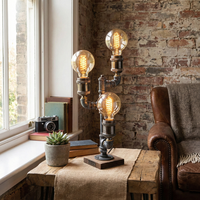 Wood Edison Table Lamp