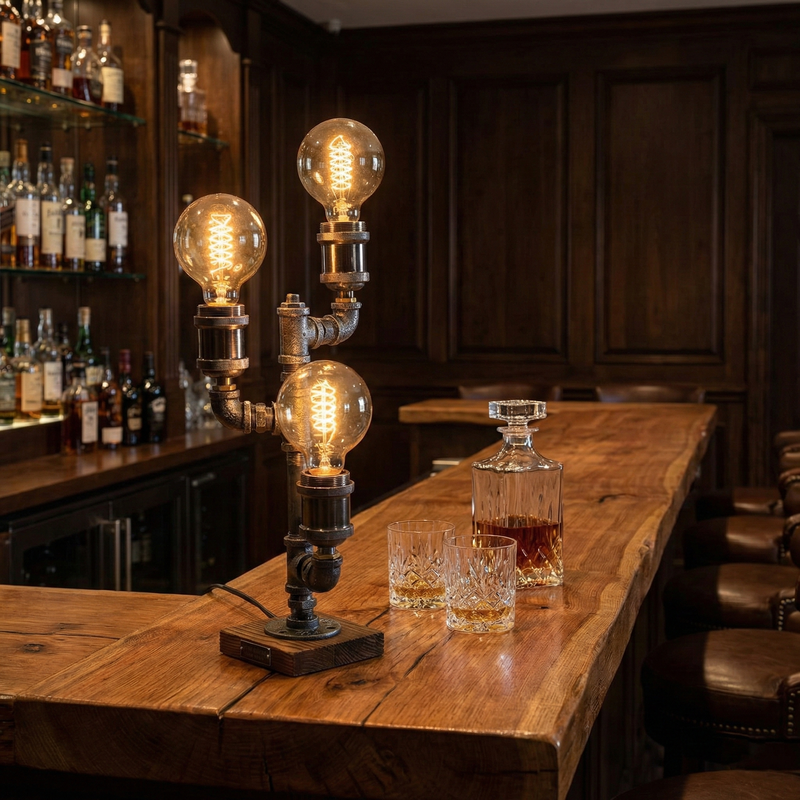 Wood Edison Table Lamp