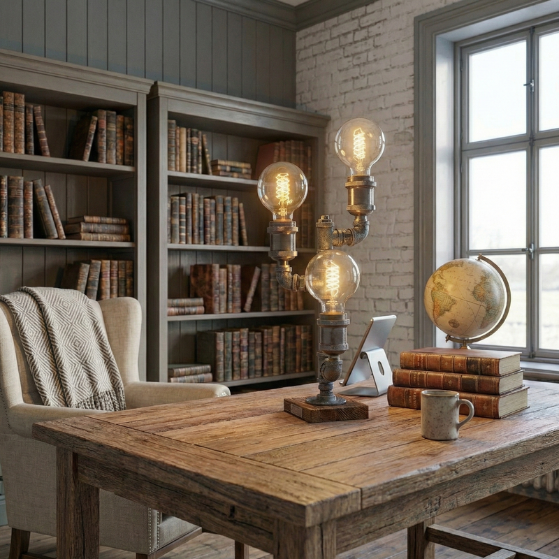 Wood Edison Table Lamp