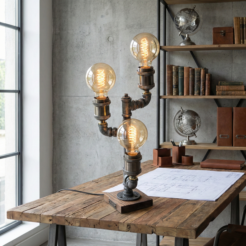 Wood Edison Table Lamp