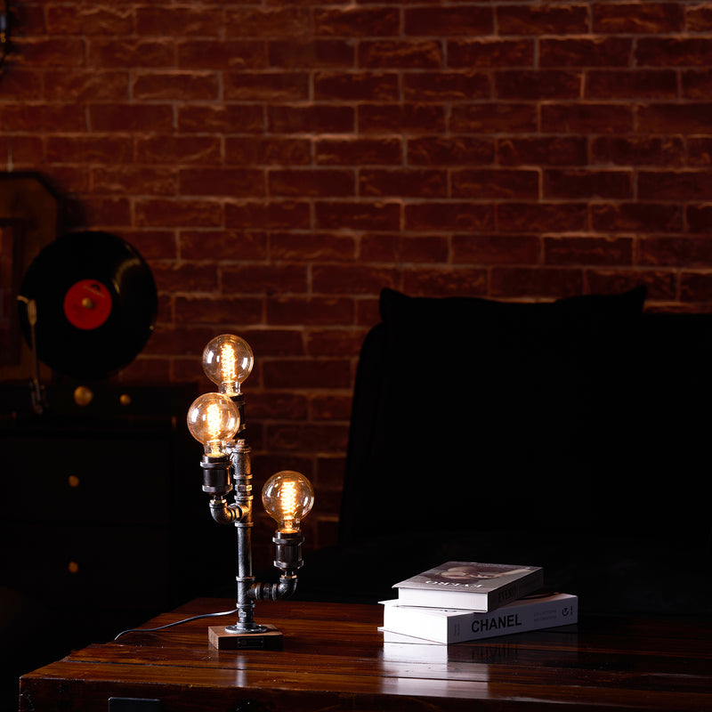 Wood Edison Table Lamp