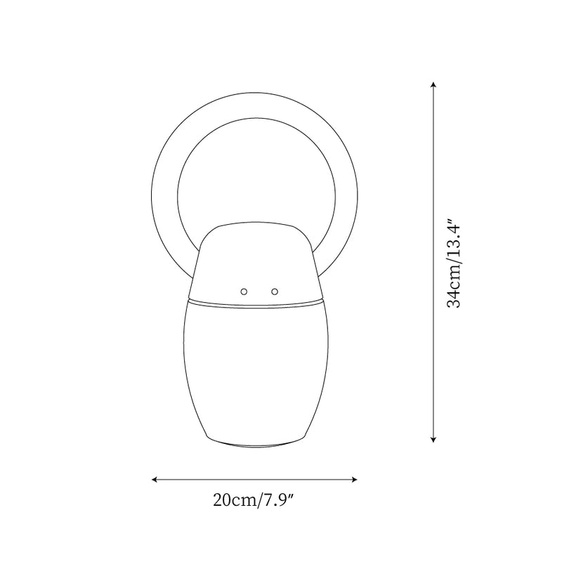 Wood Language Table Lamp 7.9"