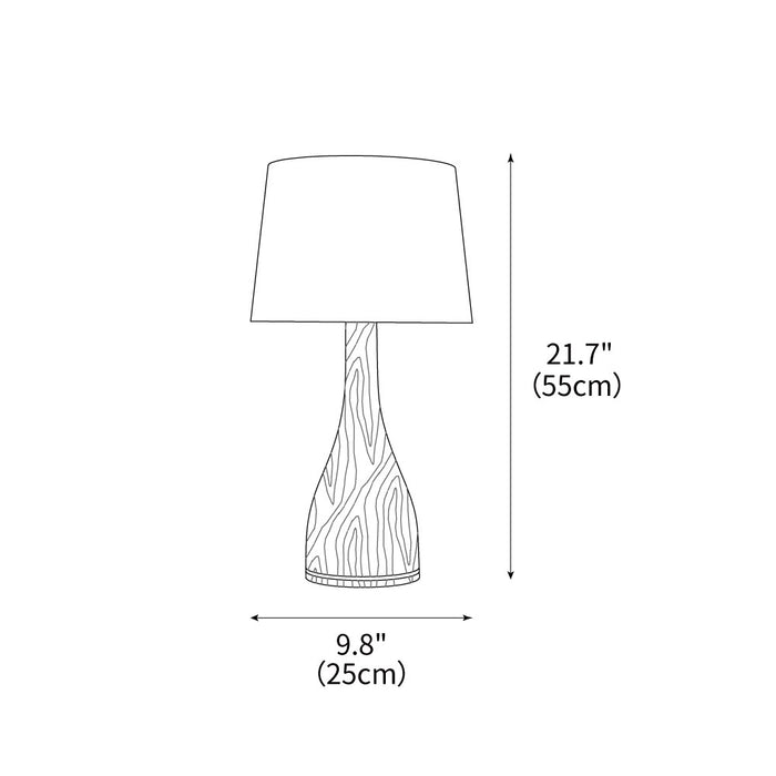 Wooden Vase Table Lamp