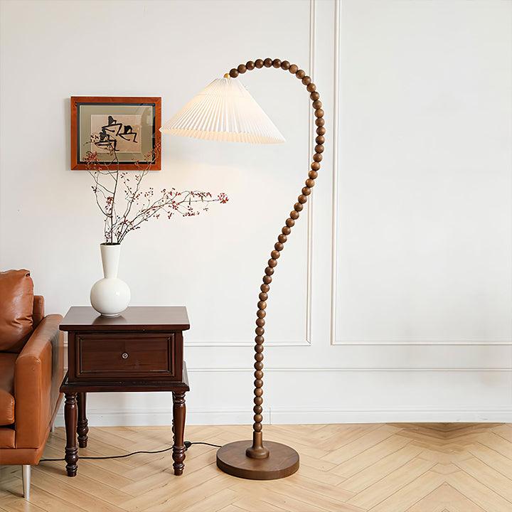 Wooden Bead Floor Lamp 19.7