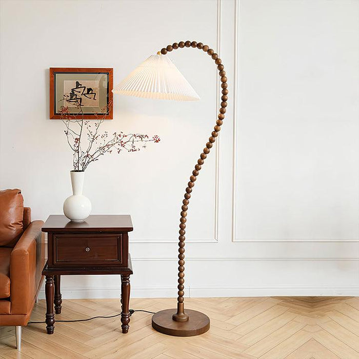 Wooden Bead Floor Lamp 21.7"