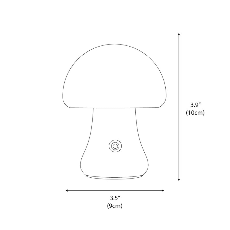 Wooden Mushroom Table Lamp