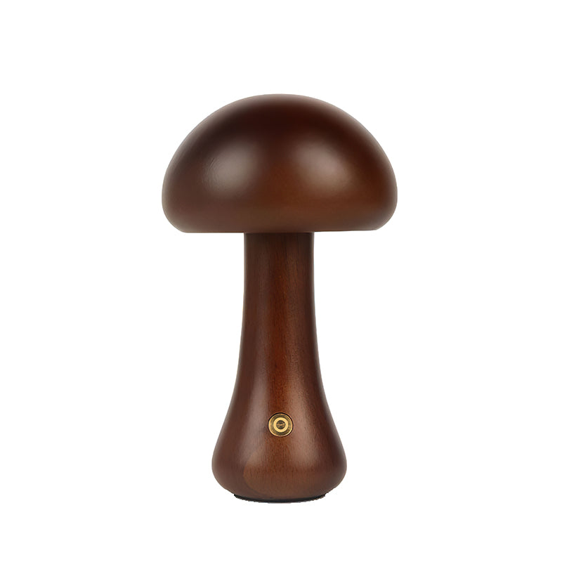 Wooden Mushroom Table Lamp