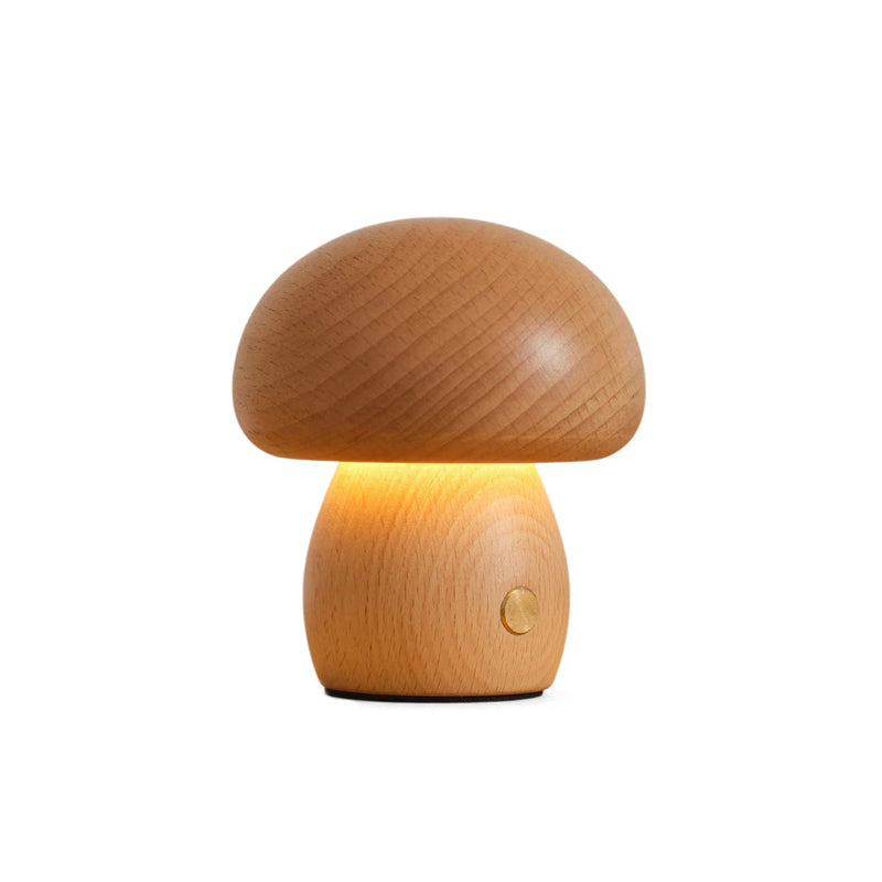 Wooden Mushroom Table Lamp