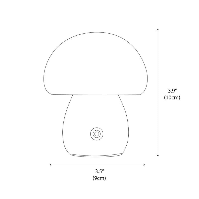 Wooden Mushroom Table Lamp