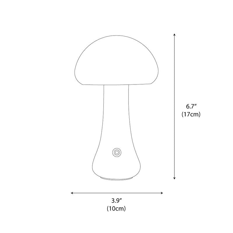Wooden Mushroom Table Lamp
