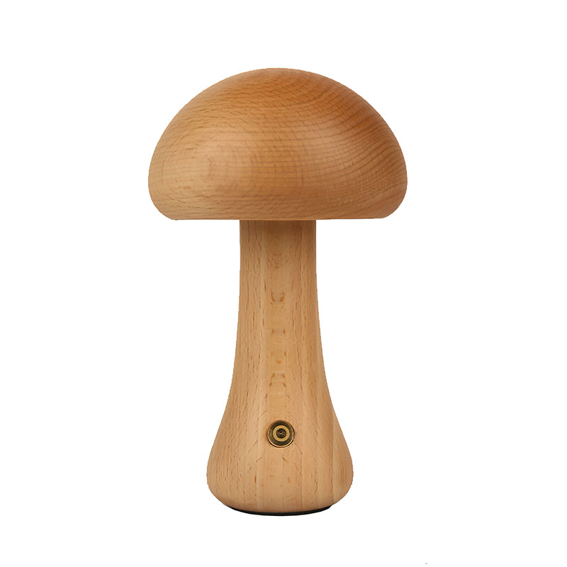 Wooden Mushroom Table Lamp