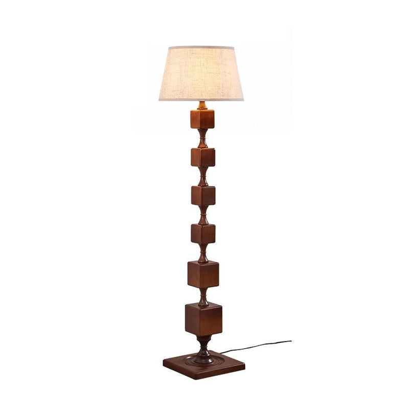 Wooden Square Stack Floor Lamp 19.7"