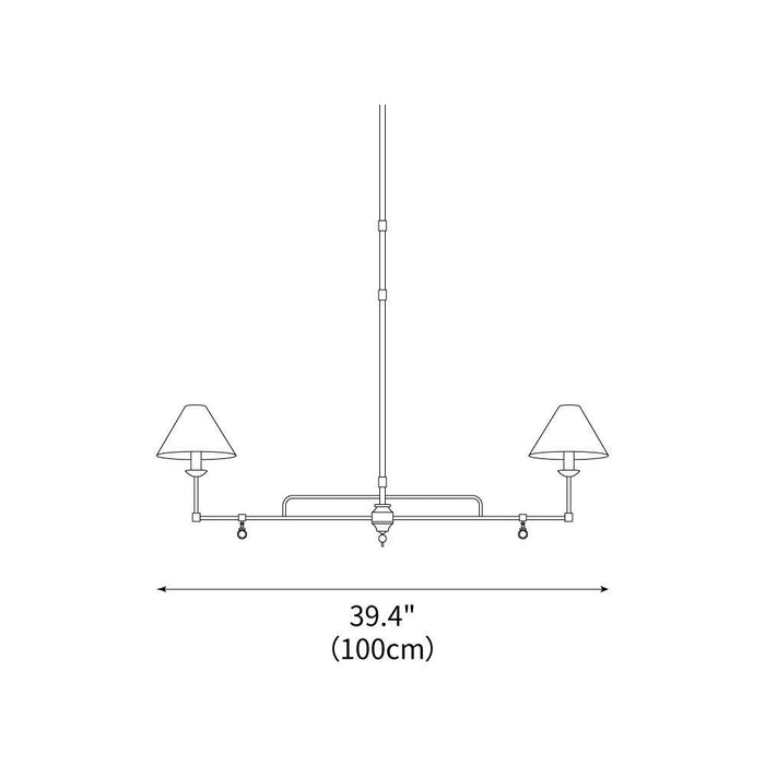 Yanfu Linear Chandelier 39.4"