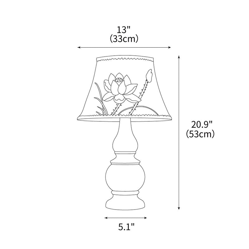 Zen Lotus Table Lamp 13"