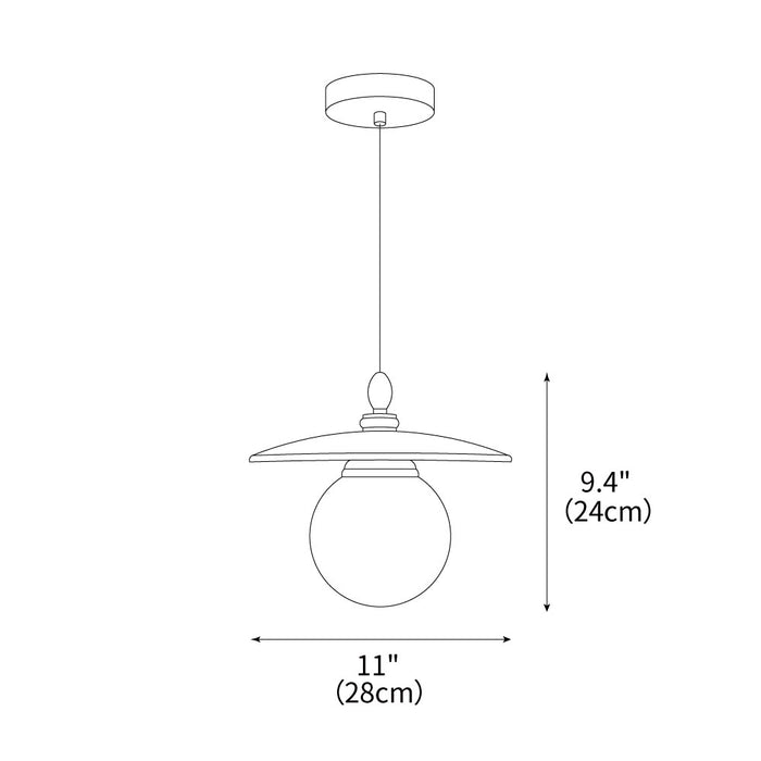 Zen Orb Pendant Light 11"